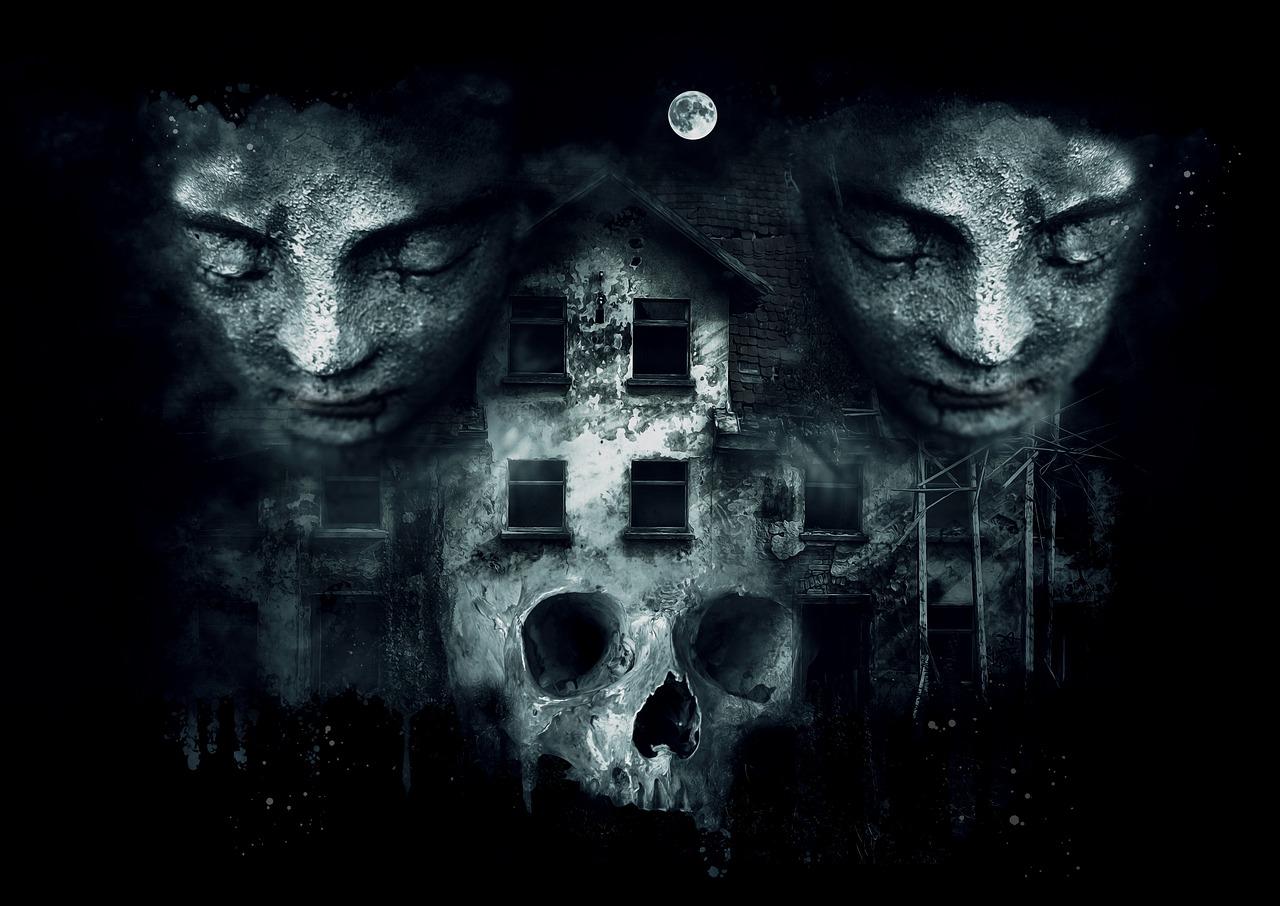 1280x906 Download free photo of Fantasy, dark, gothic, horror, house skull