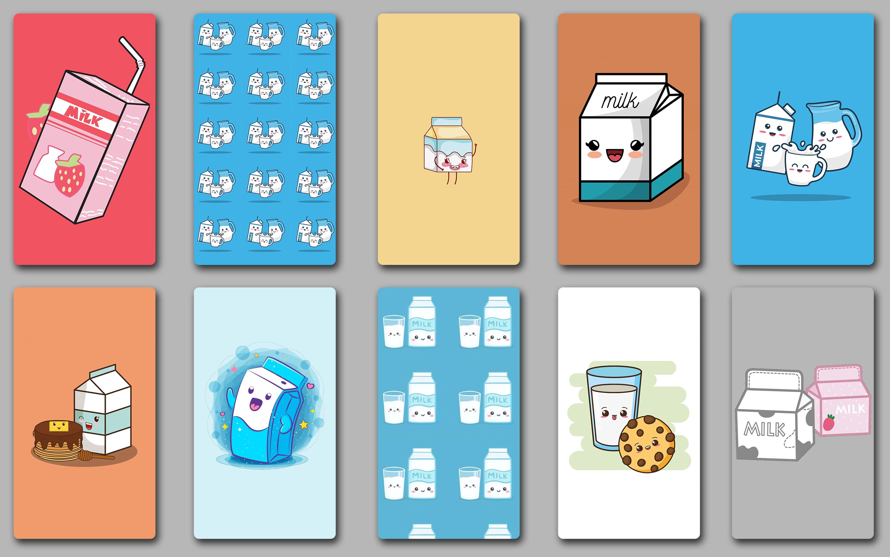 2903x1818 Cute Milk Kawaii Wallpaper for Android