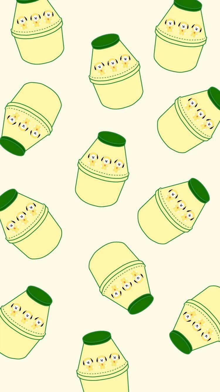 750x1334 Korean Banana Milk Background Wallpaper & Background Download