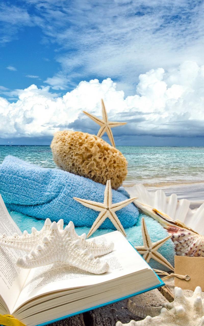 800x1280 Free download Summer Beach Book Seashells Sea Stars iPhone 6 Plus HD Wallpaper [1080x1920] for your Desktop, Mobile & Tablet. Explore Summer Beach Wallpaper HD. Summer Beach Wallpaper HD