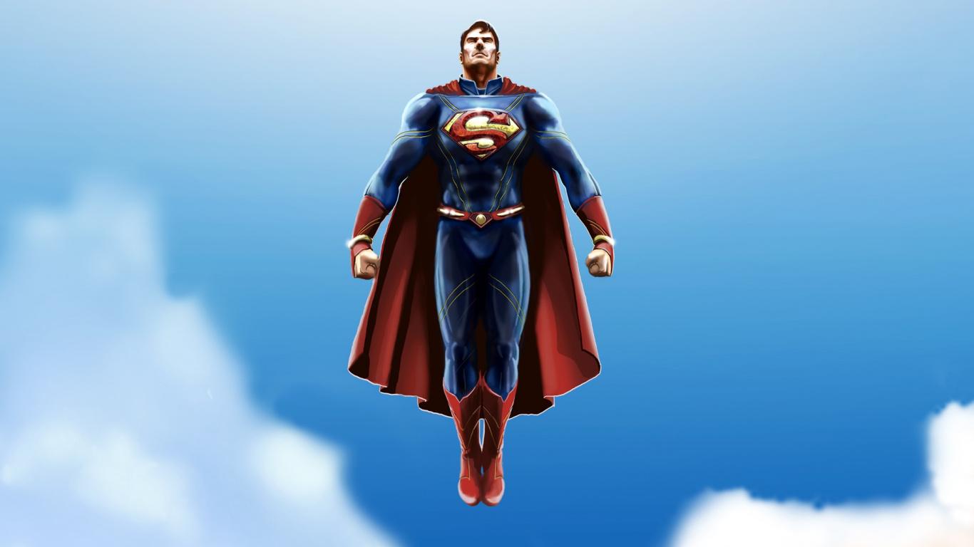 1366x768 Download Superman, flight, latest wallpaper, 1366x Tablet, laptop