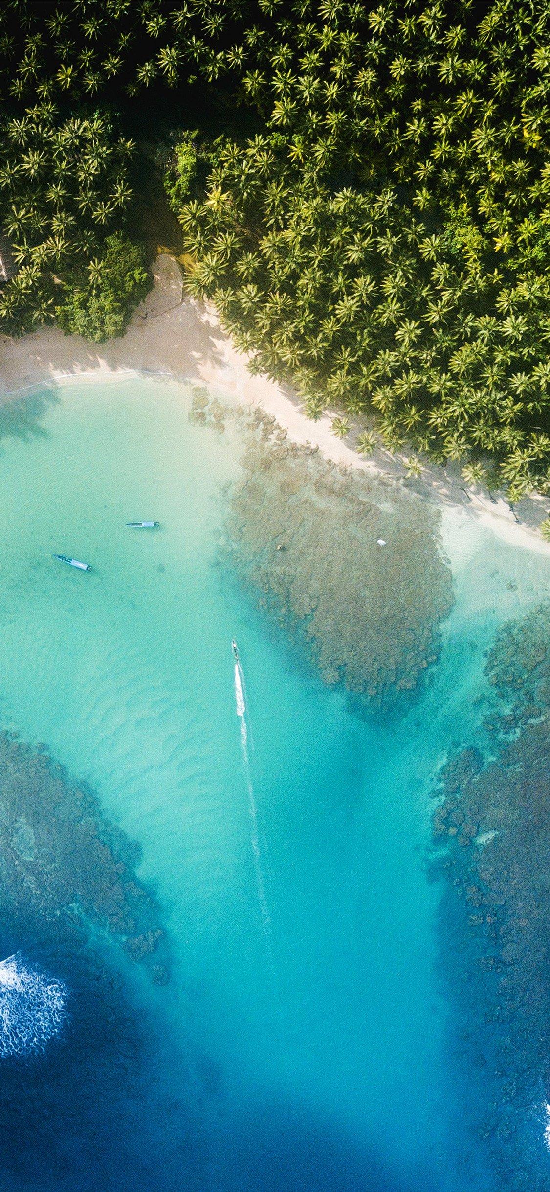 1125x2436 Beach sea summer iPhone X Wallpaper Free Download