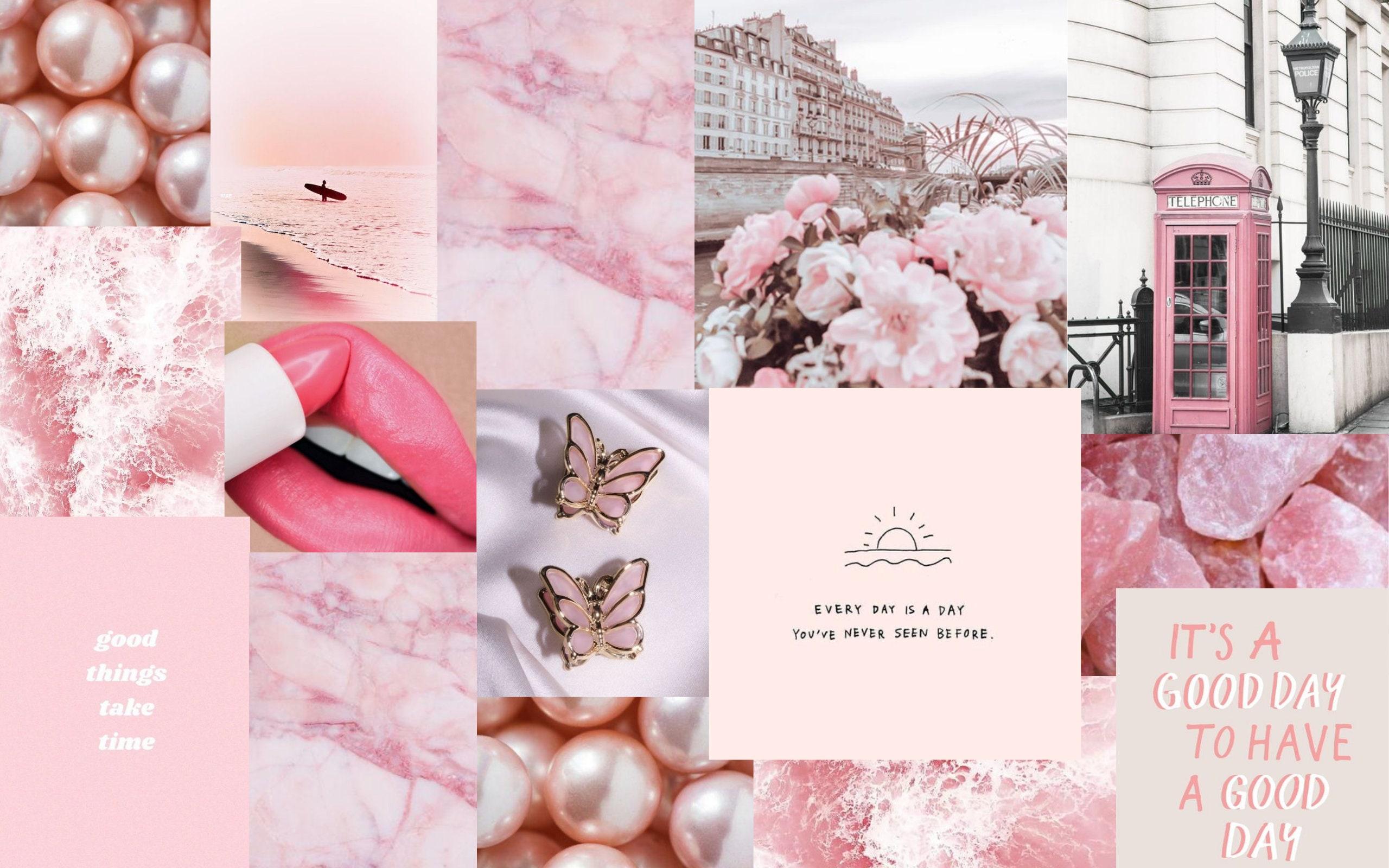 Create a Unique Look with Pink Backgrounds Collage for Your Desktop and ...