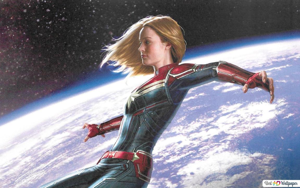 1152x720 Captain Marvel movie art HD wallpaper download
