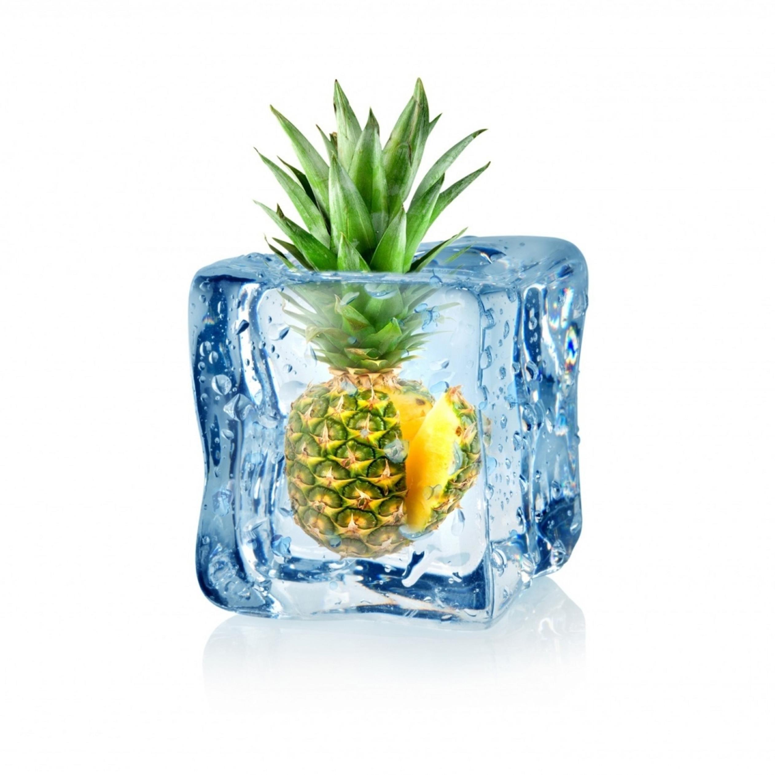 2524x2524 A pineapple in an ice cube