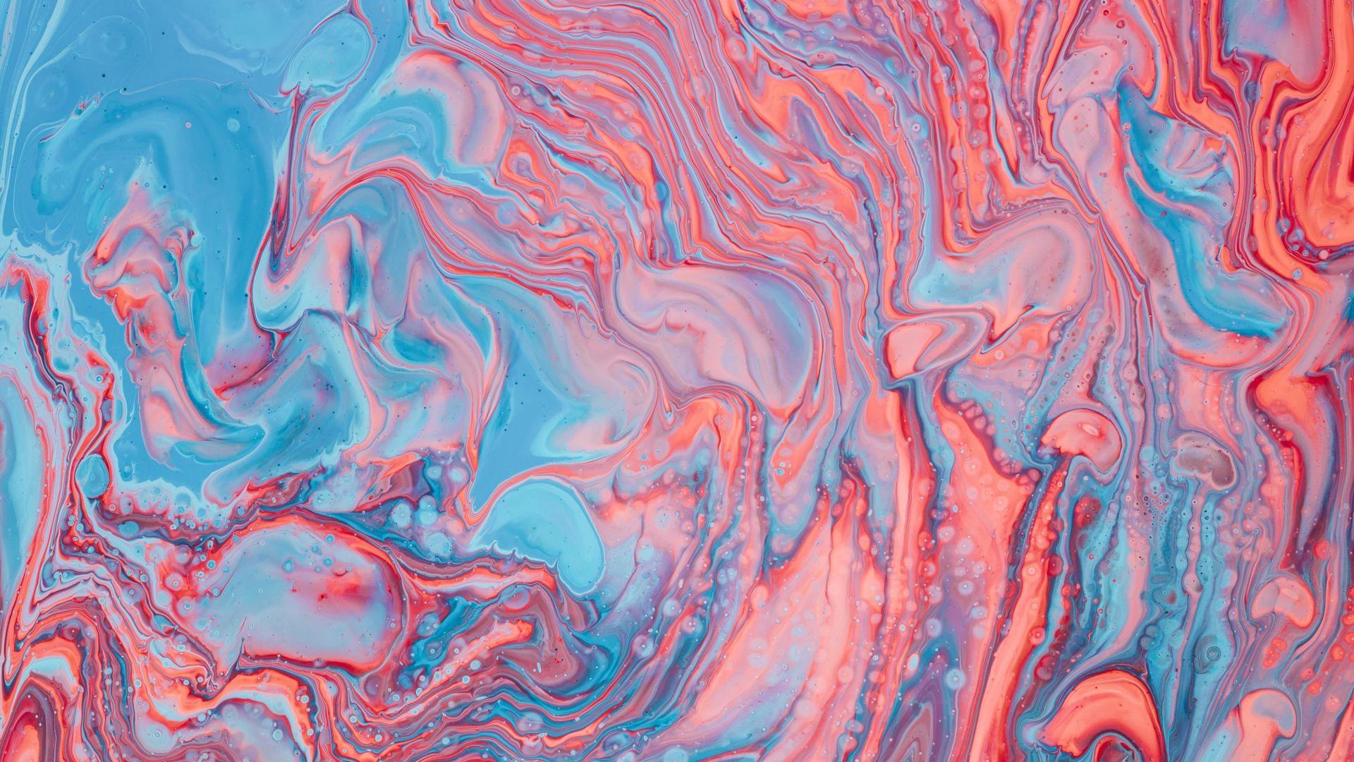 1920x1080 Blue and White Abstract Painting Full HD