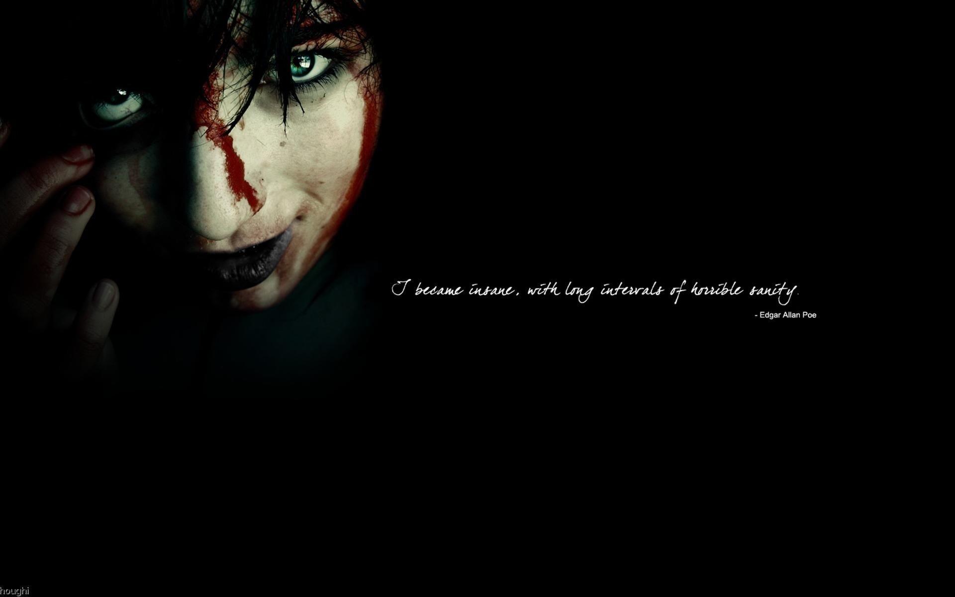 1920x1200 image Of Insane Data Src Download Free Insanity Quotes Edgar Allan Poe Wallpaper & Background Download