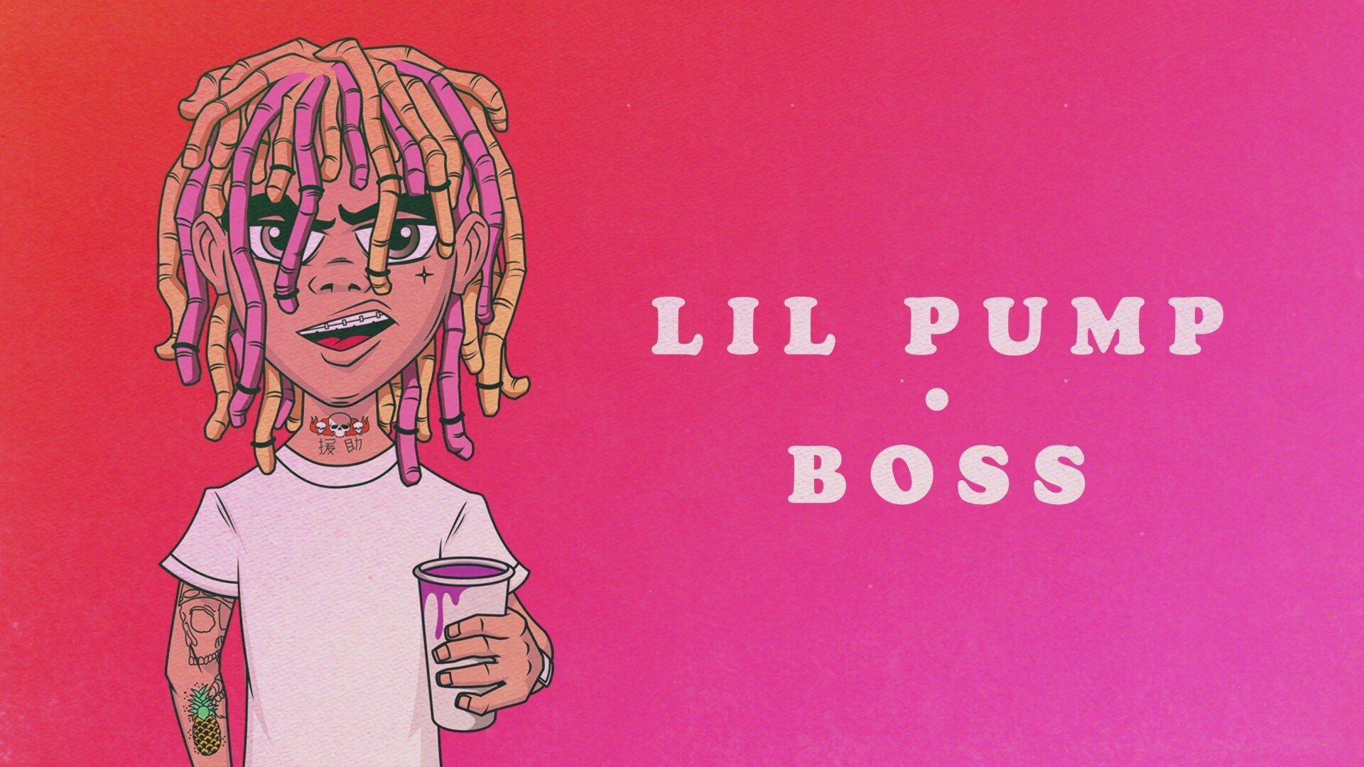 1920x1080 Lil Pump Cartoon Wallpaper
