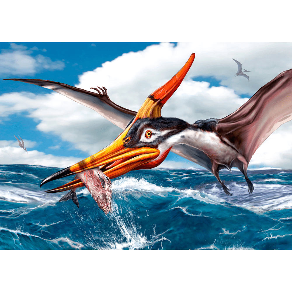 1000x1000 Pteranodon fishing Lenticular Postcard Greeting Card