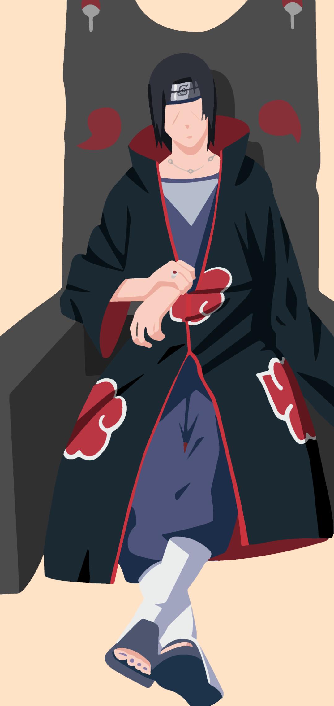 1080x2280 Itachi Uchiha Anime Naruto Minimalist