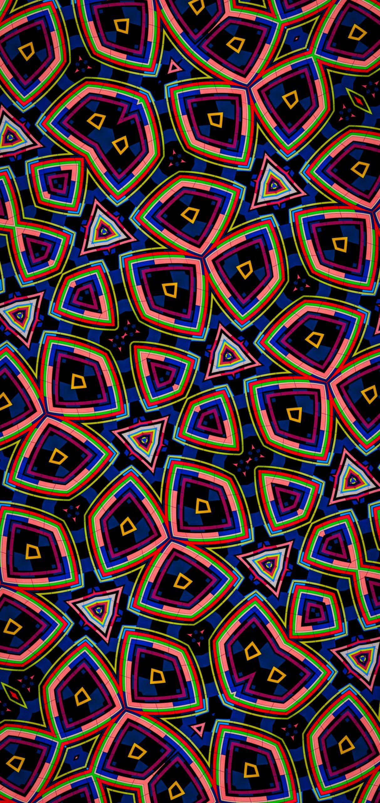 1213x2560 Abstract geometry wallpaper bring color and gradients to iPhone