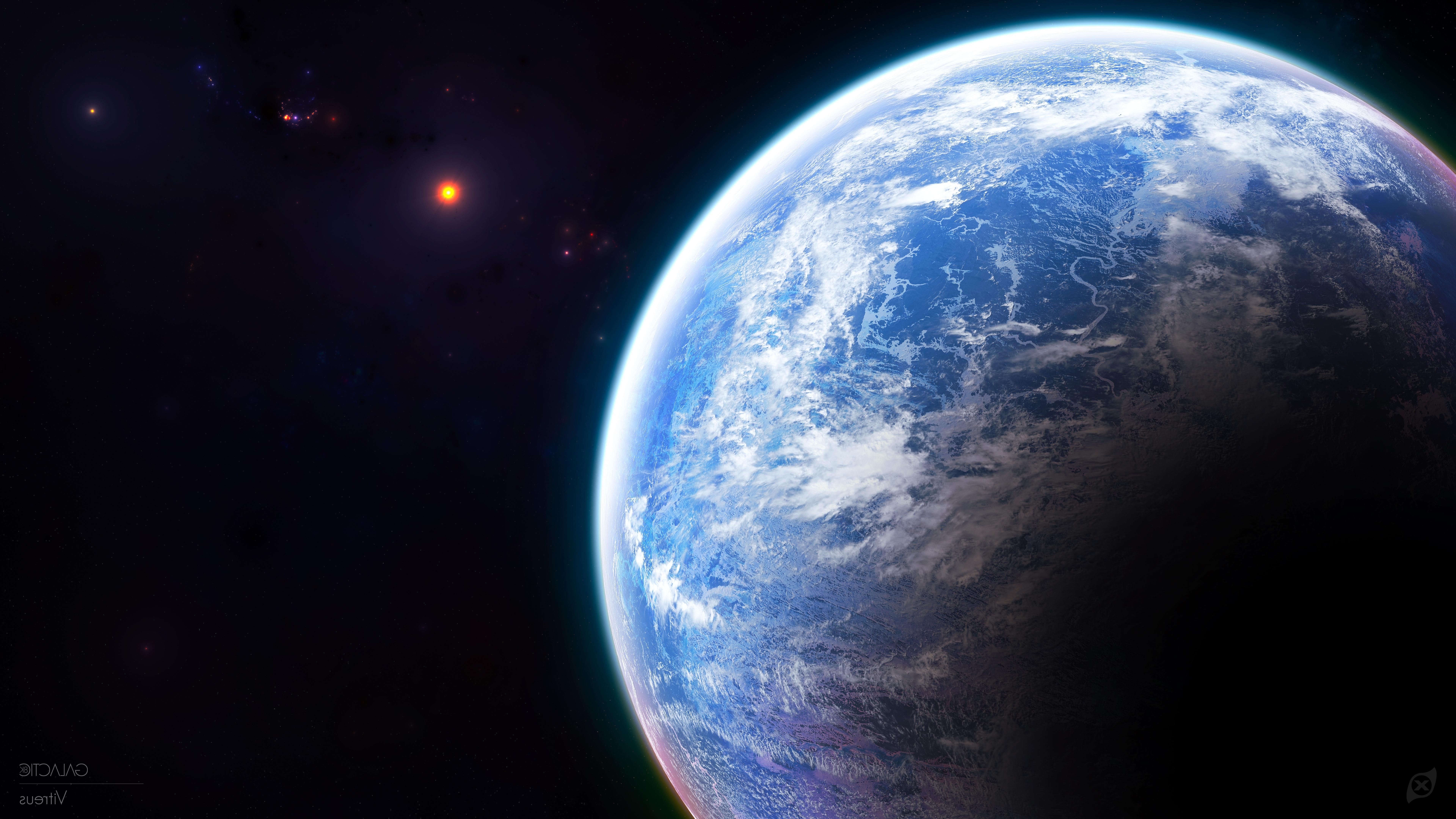 7680x4320 Wallpaper Earth, Stars, Solar System, Galaxy:7680x4320