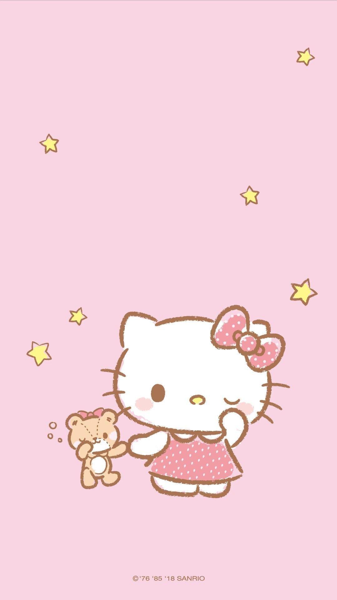 1080x1920 Hello Kitty Aesthetic Background Free download