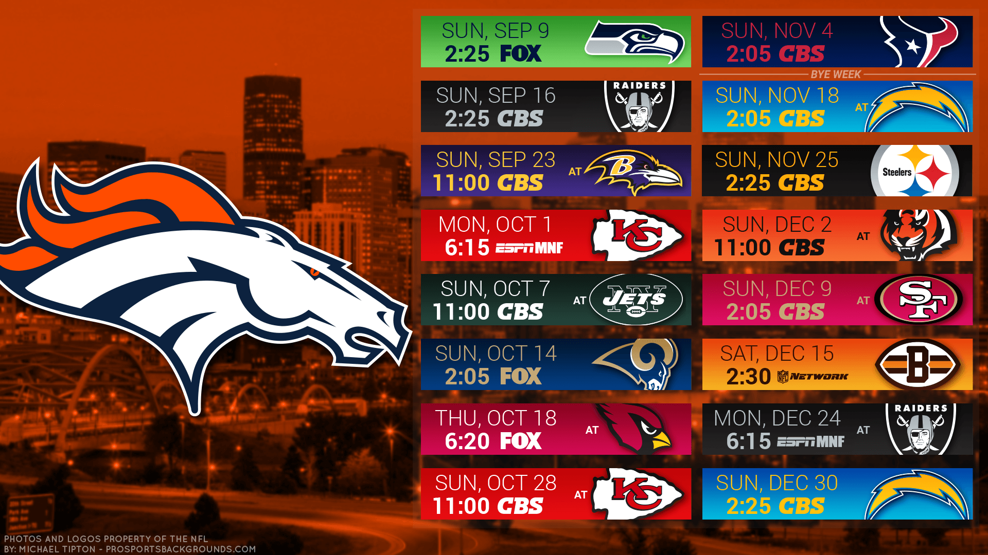 1920x1080 Denver Broncos 2018 Wallpaper