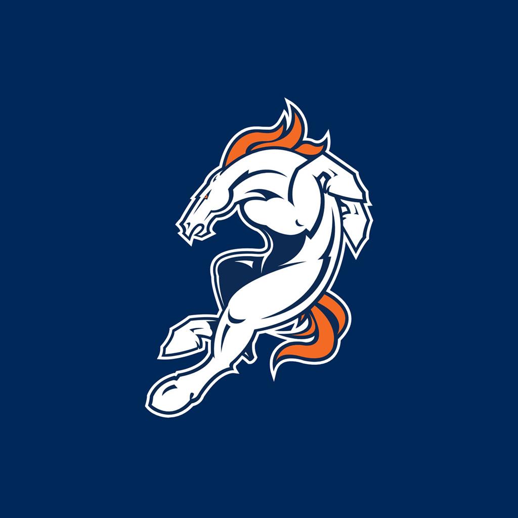 1024x1024 iPad Wallpaper with the Denver Broncos Team Logos