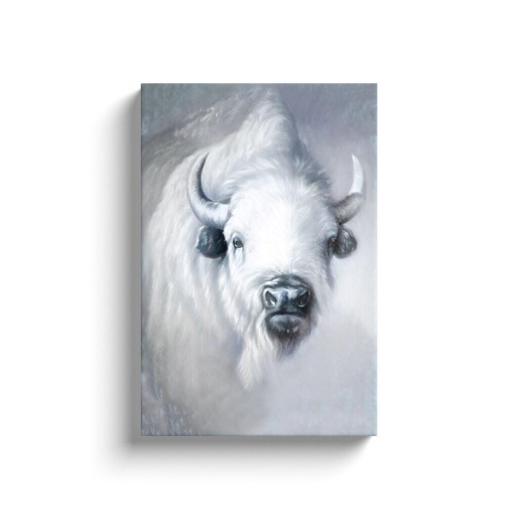 1024x1024 White Buffalo. Canvas