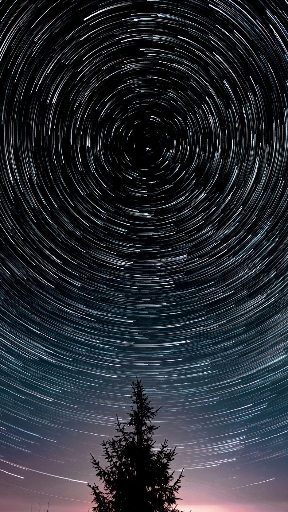 938x1668 Download Wallpaper 938x1668 Stars, Motion, Long Exposure, Night, Astronomy Iphone 8 7 6s 6 For Parallax HD Background