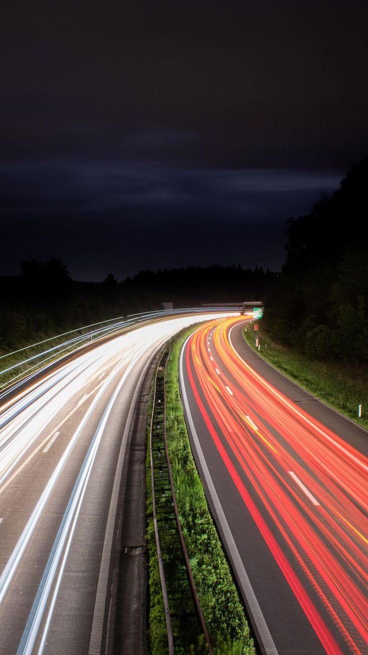 736x1308 Light Trails Night Traffic Long Exposure 4K Ultra HD Mobile Wallpaper. Scenery wallpaper, Photography wallpaper, Supreme iphone wallpaper