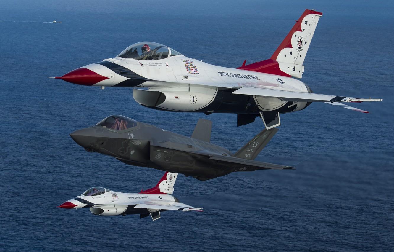 1332x850 Wallpaper Fighters, F Fighting Falcon, Thunderbird, F 35A Image For Desktop, Section авиация