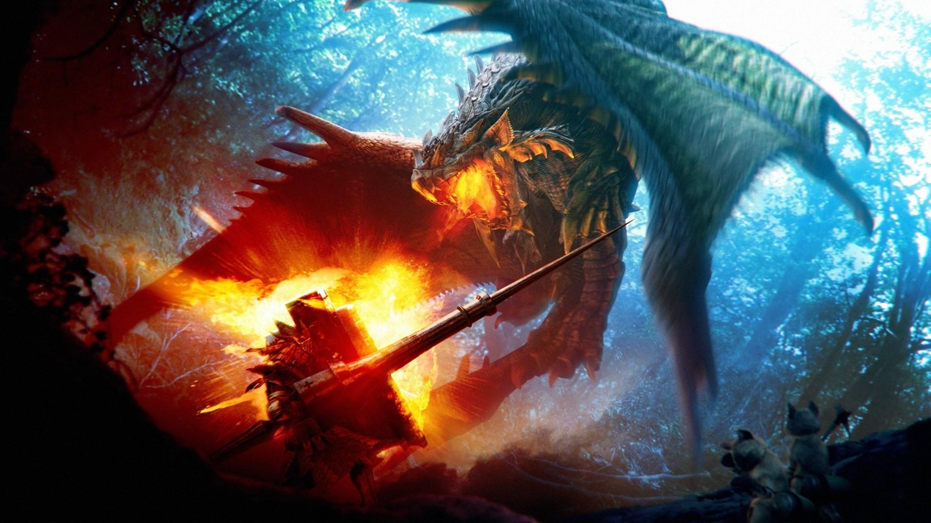 1920x1080 Fire Dragon Wallpaper