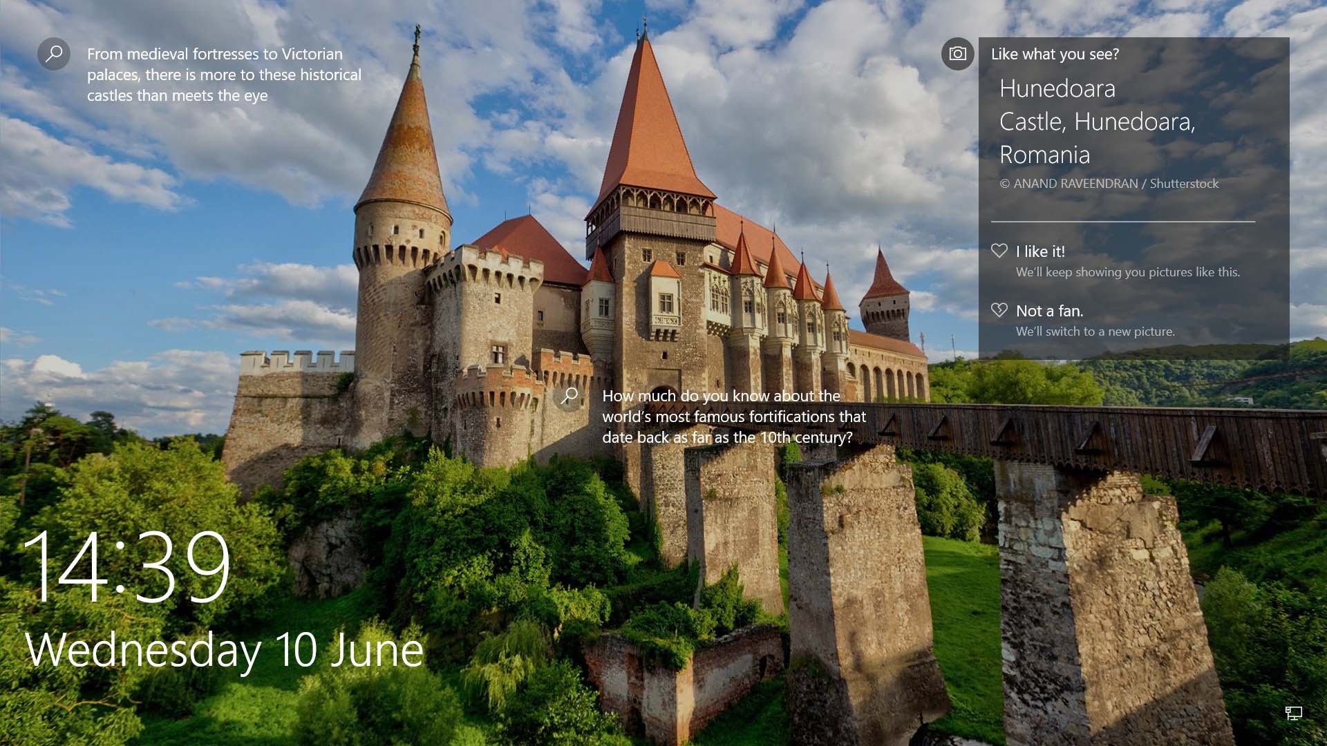 1920x1080 Screensaver / LockScreen: Hunedoara Castle Hunedoara, Romania gives a rock solid view on Computer Lock Screen / Screensaver. ANINO and Crafters TV