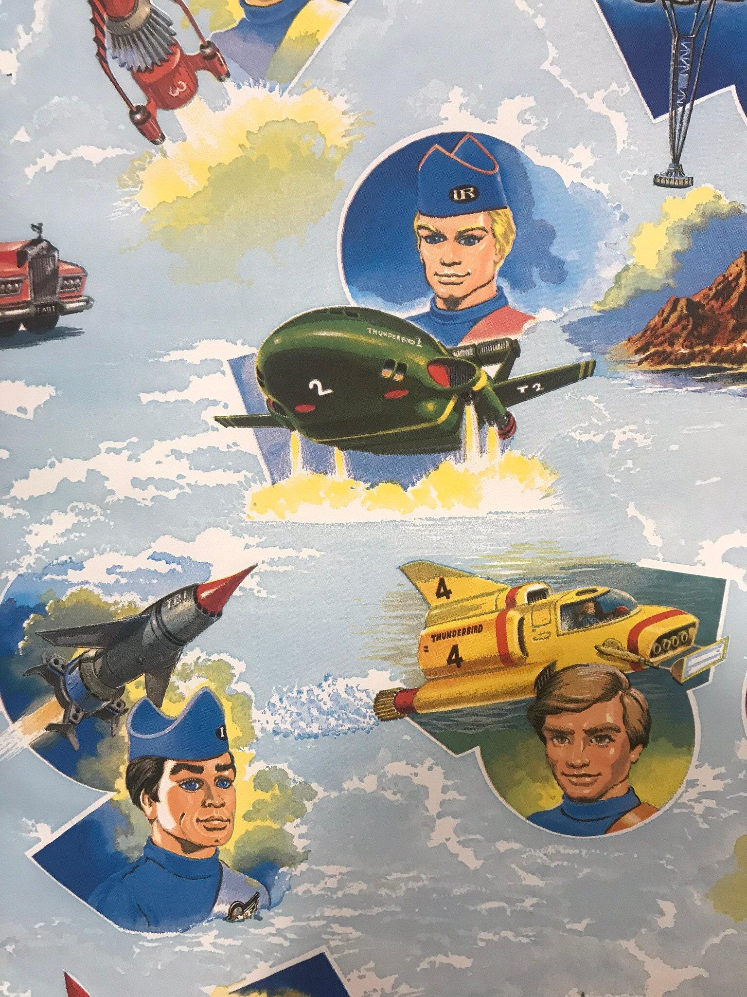 1536x2048 Thunderbirds Wallpaper by the Yard Feature Wall Paper