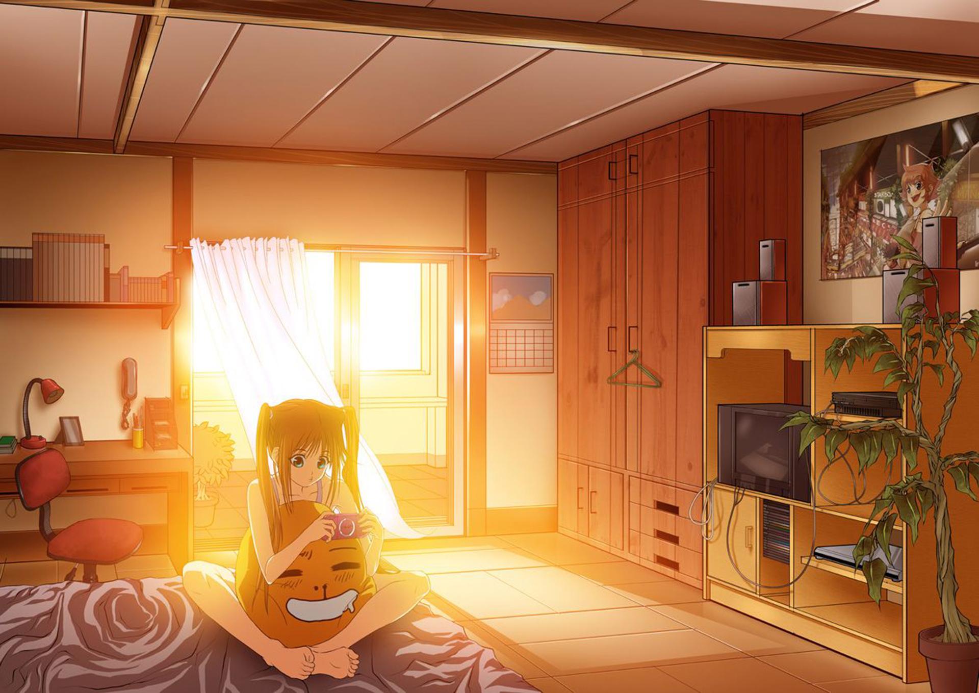 Anime Student Room Wood Print by Armand Michel - Pixels