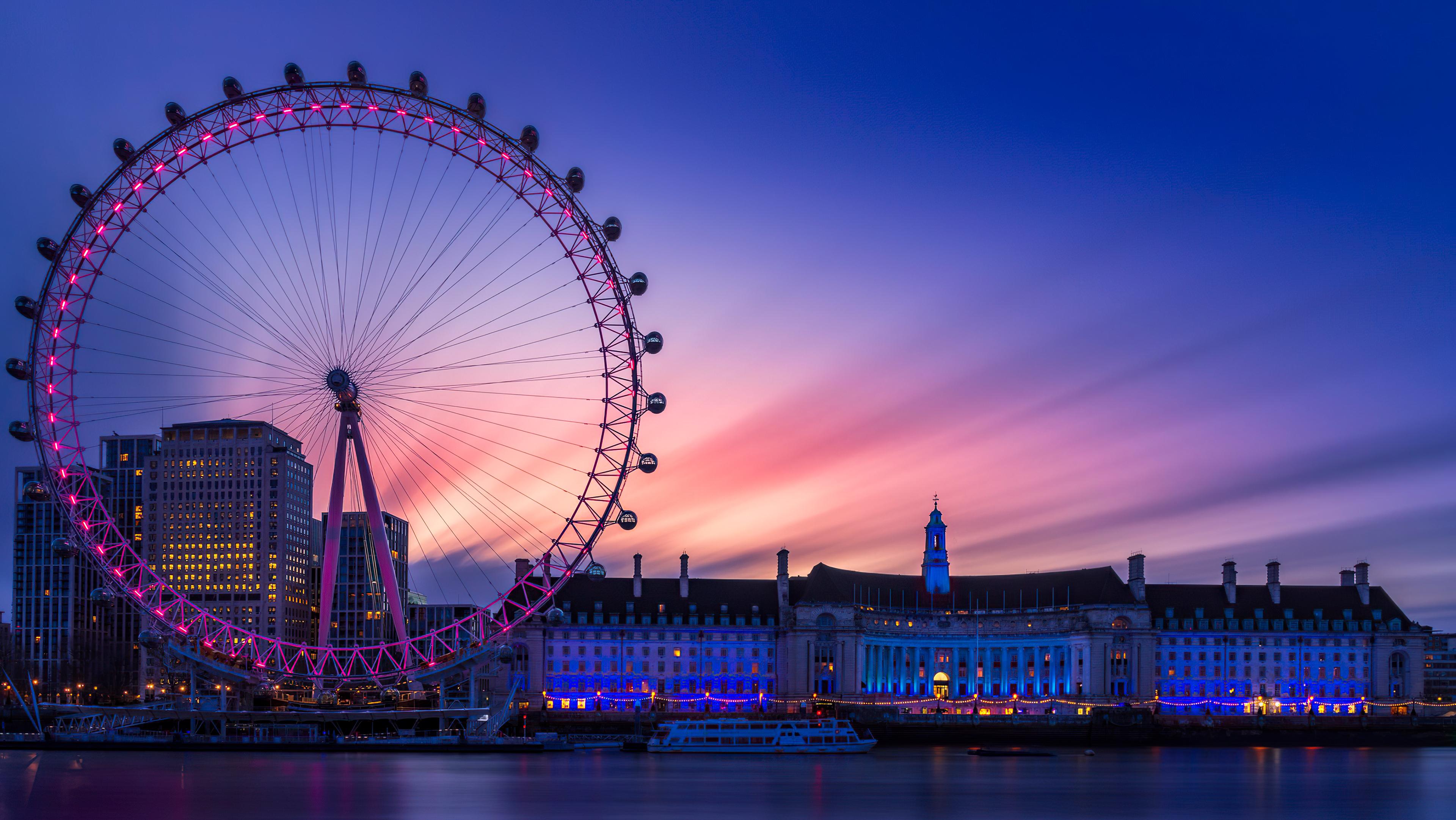 3840x2162 Dawn At The London Eye 4k, HD Photography, 4k Wallpaper, Image, Background, Photo and Picture