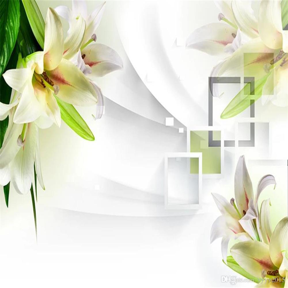 1000x1000 Wholesale And Retail 3D Wallpaper Lily Flower 3D Background Wall Wallpaper For Walls 3 D For Living Room From Yyyy $17.24