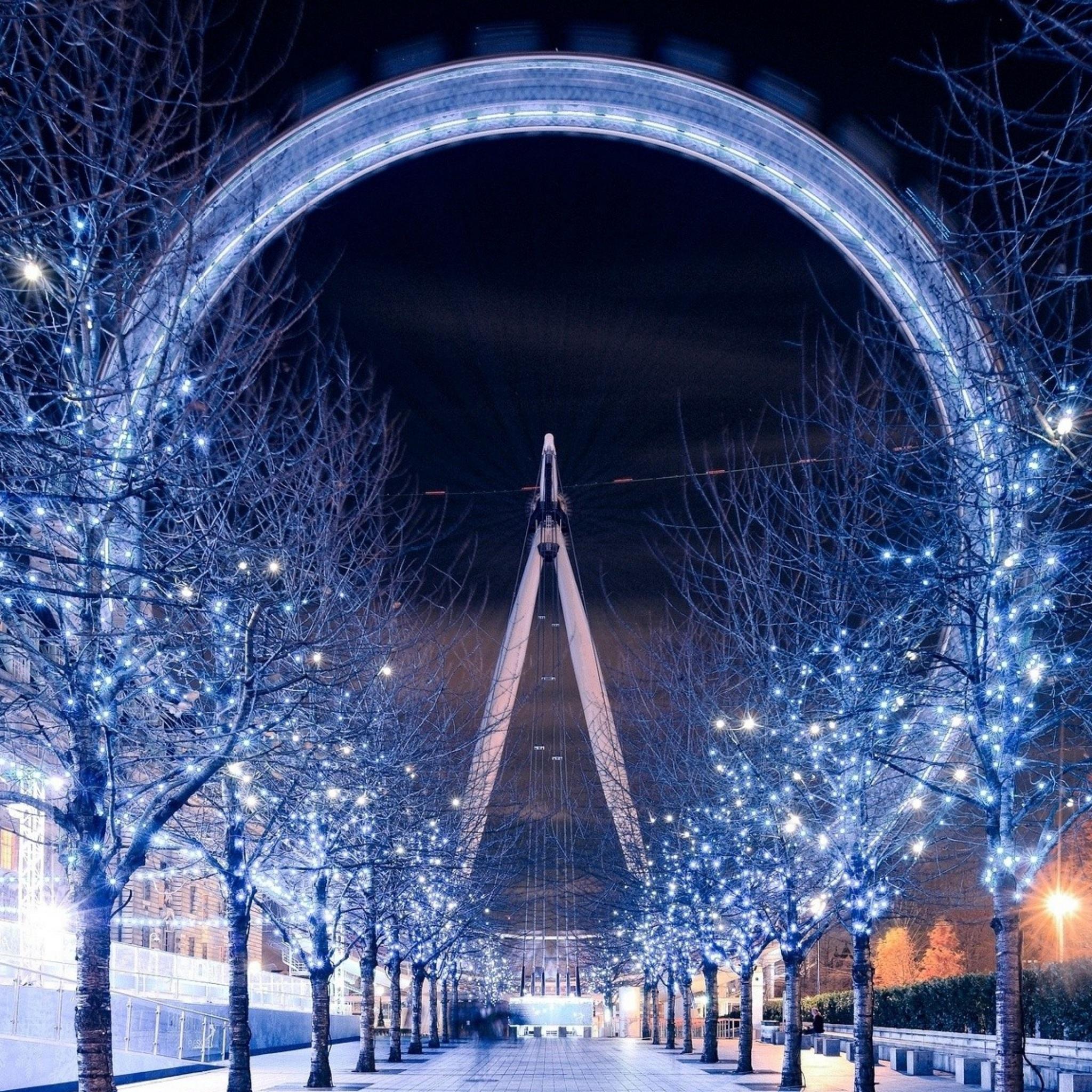 2048x2048 Wallpaper 4k Ferris Wheel London Wallpaper