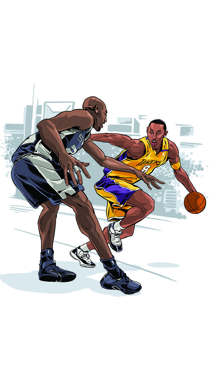 750x1334 Kobe Bryant Ankle Breaker Sports Nba Art Wallpaper
