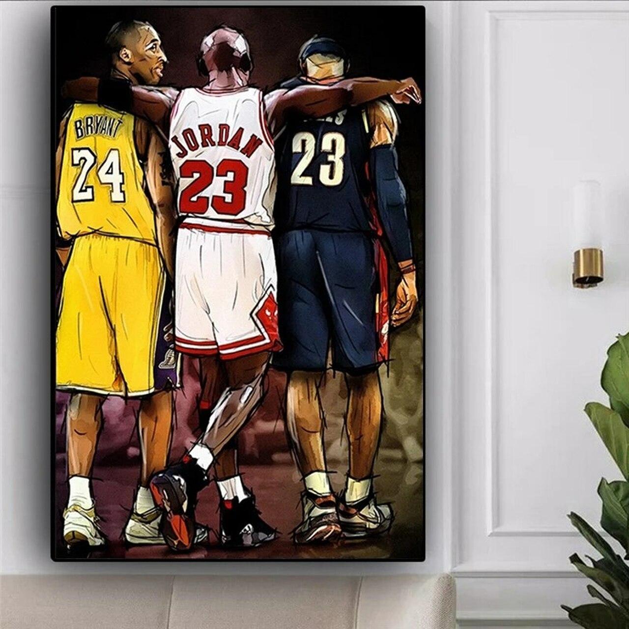 1280x1280 Kobe Bryant LeBron James Basketball Star Canvas Painting Scandinavian Cuadros Wall Art Picture Prints Posters for Living Room American Gift Store