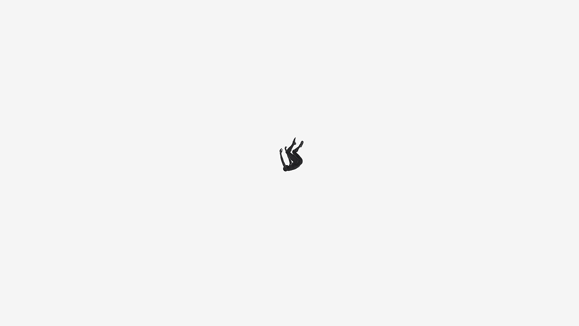 1920x1080 Minimalism White Bright Men Falling Wallpaper:1920x1080