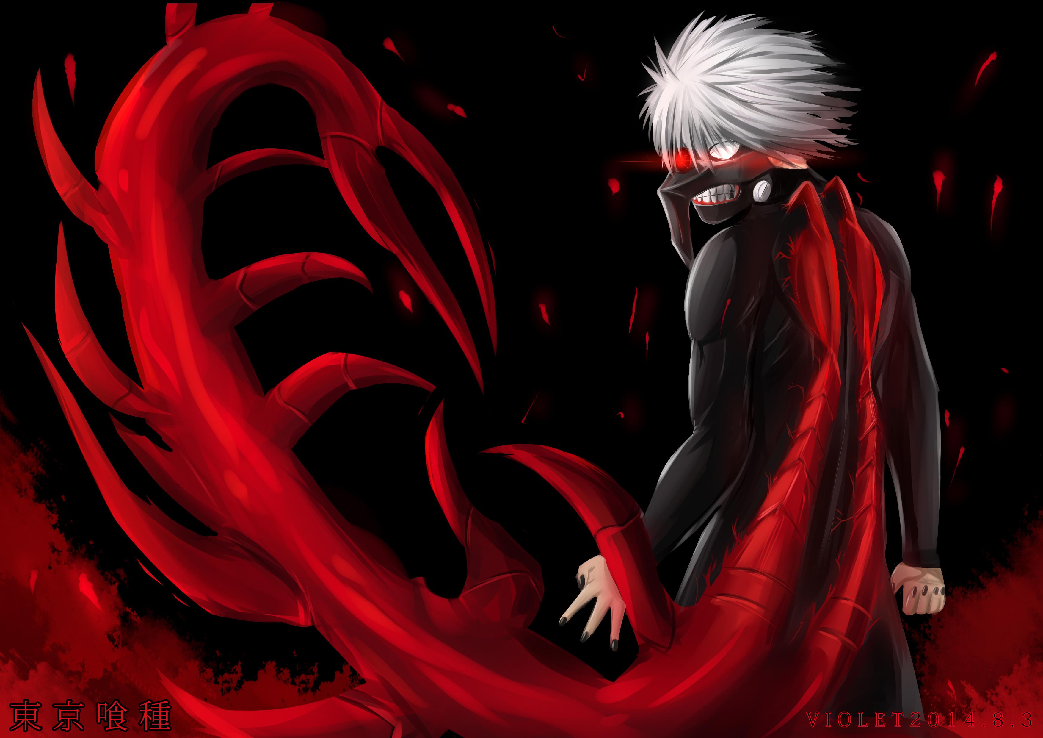 Purple Hair Red Eyes Ken Kaneki Tokyo Ghoul, HD wallpaper