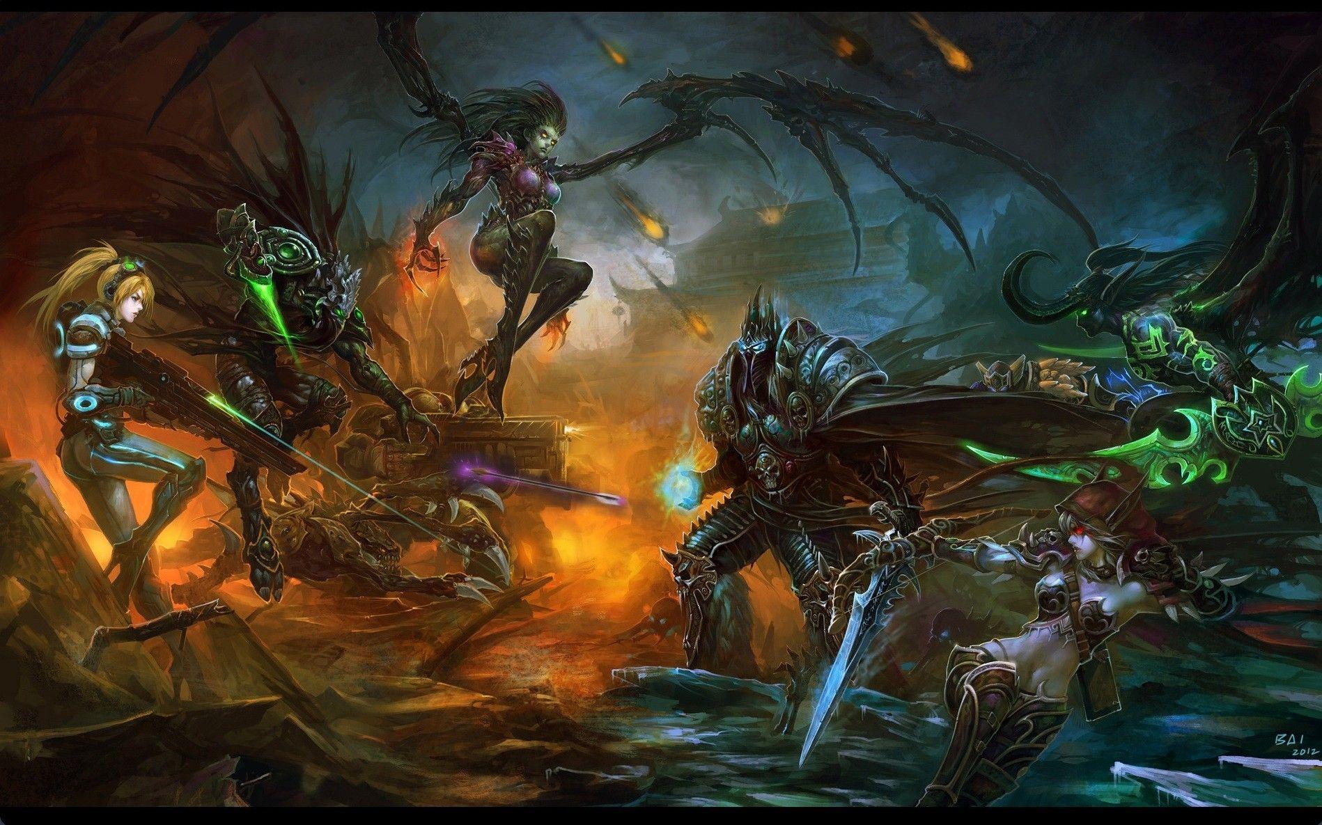 1898x1185 heroes Of The Storm Contests Blizzard Entertainment Wallpaper. Краска, Искусство, Обои