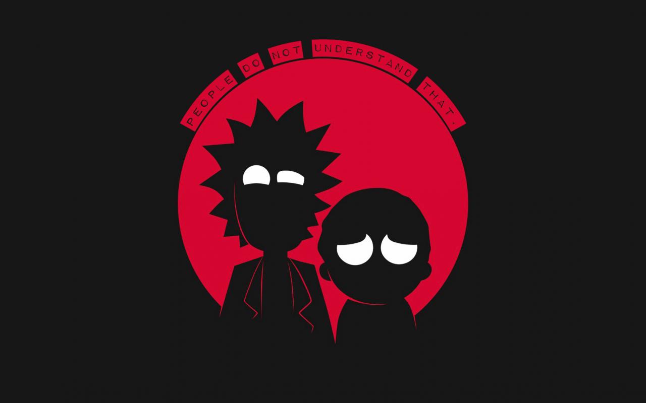 1280x800 Download minimal, rick and morty, tv show, dark 1280x800 wallpaper, full hd, hdtv, fhd, 1080p, widescreen 1280x800 HD image, background, 6666