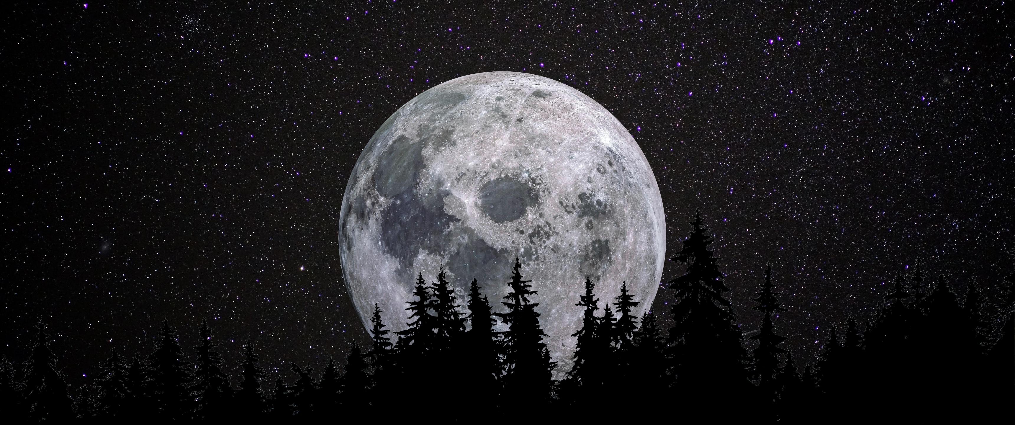 Night Sky Moon 4K Wallpapers - Top Free Night Sky Moon 4K Backgrounds