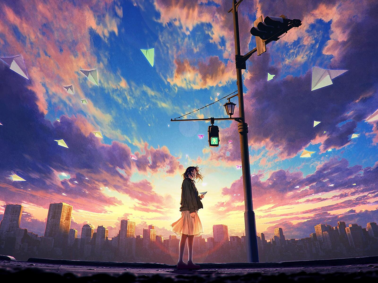 1600x1200 Anime Scenery 4k Wallpaper[2560x1440]