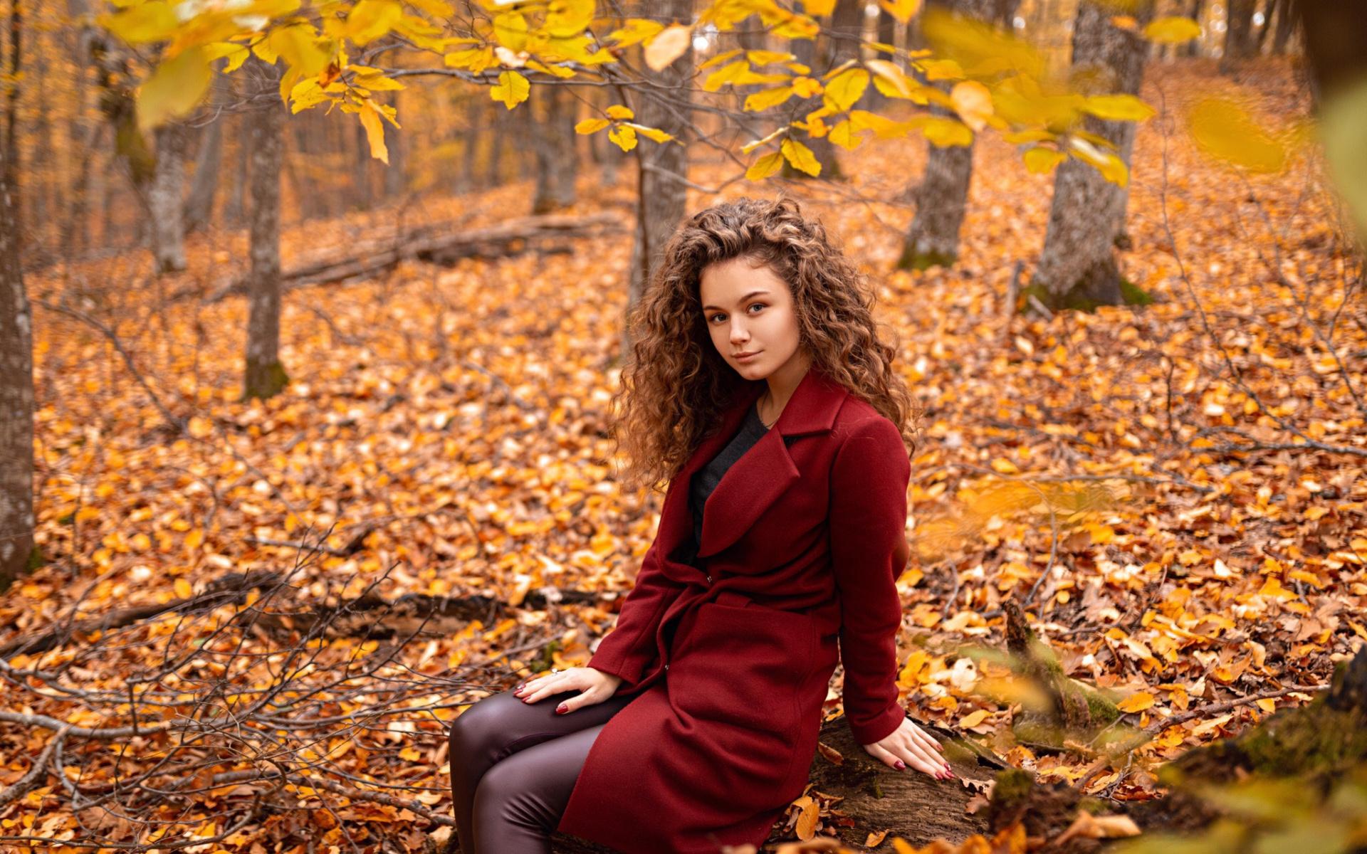 1920x1200 Download Woman, outdoor, autumn wallpaper, 1920x Widescreen 16: Widescreen