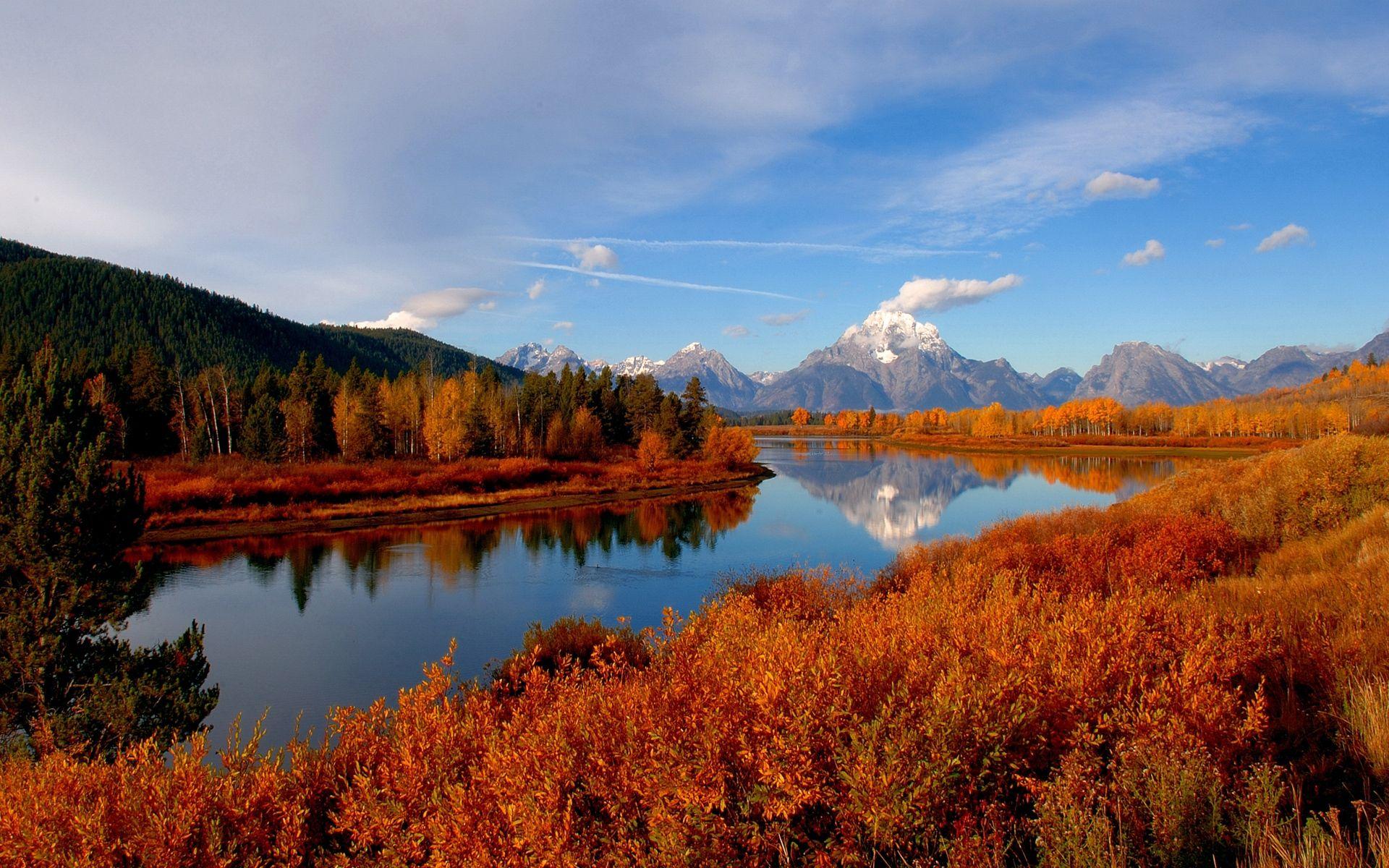 1920x1200 Wallpaper autumn, river, sky, nature. Autumn wallpaper hd, Desktop wallpaper fall, Landscape wallpaper