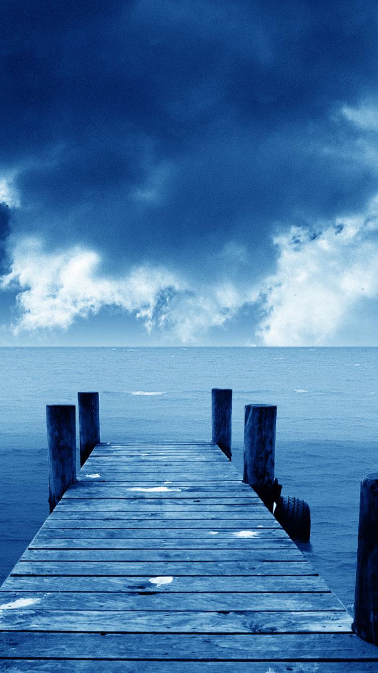 750x1334 blue wallpaper hd, sky, blue, sea, water, natural landscape, horizon, calm, ocean, pier, cloud