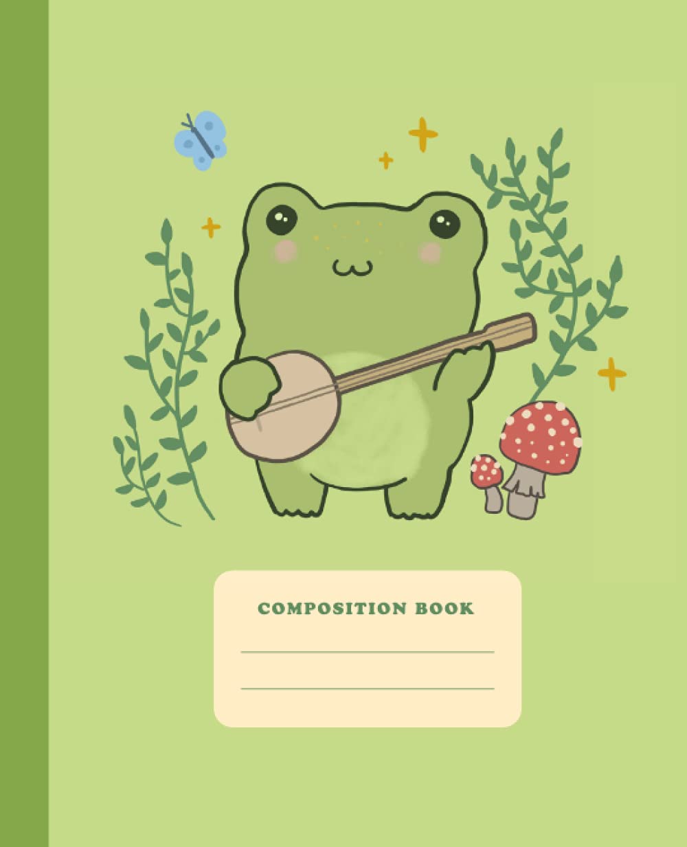 1000x1233 Composition Book: Cute Frog Playing Banjo Mushroom. College Ruled Lined Notebook. Kawaii Cottagecore Aesthetic Journal for Girls & Boys, Kids, Teens: 9798539311018: Frogs, Ministry of: Books