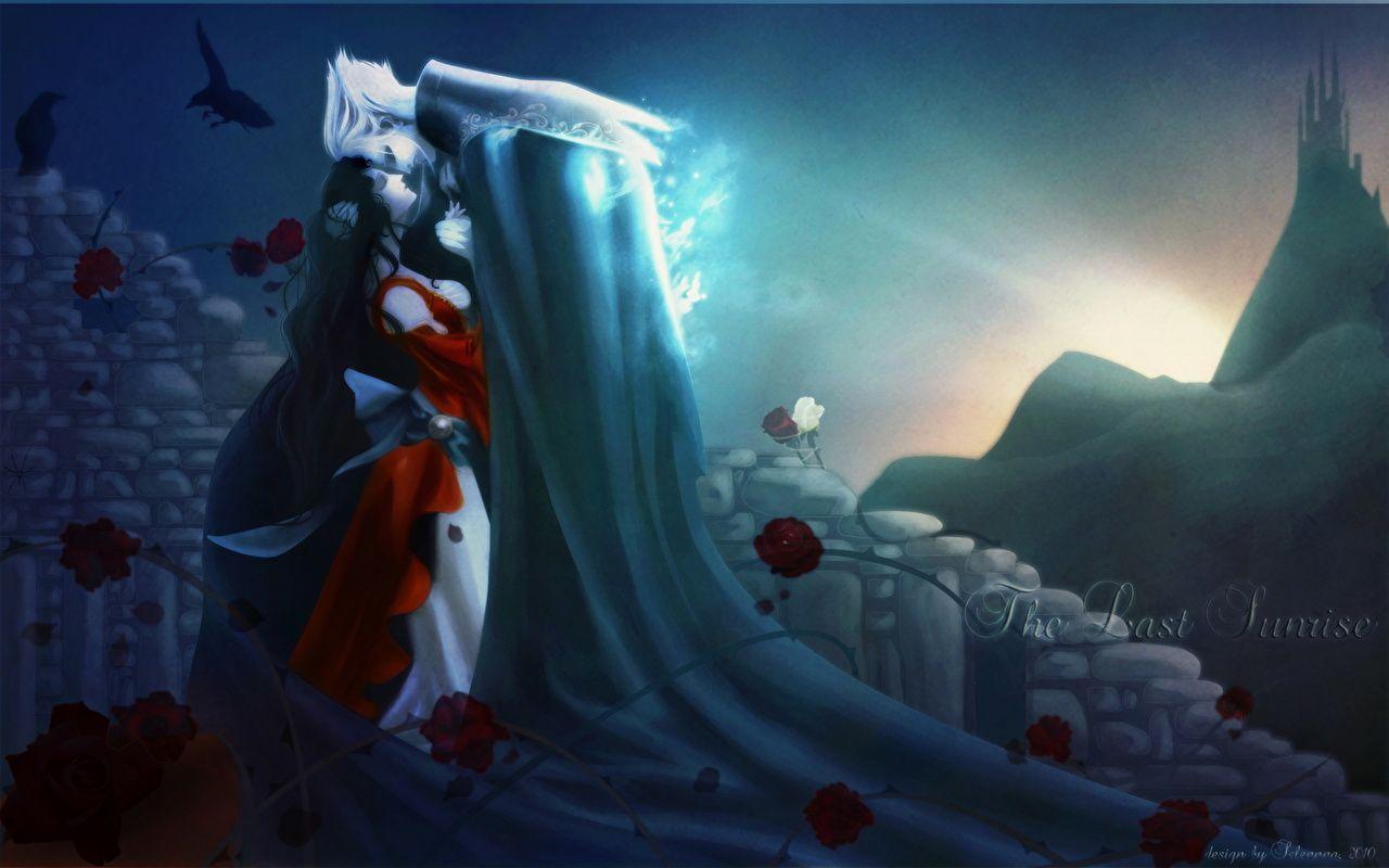 1280x800 Vampire Anime Couple Wallpaper