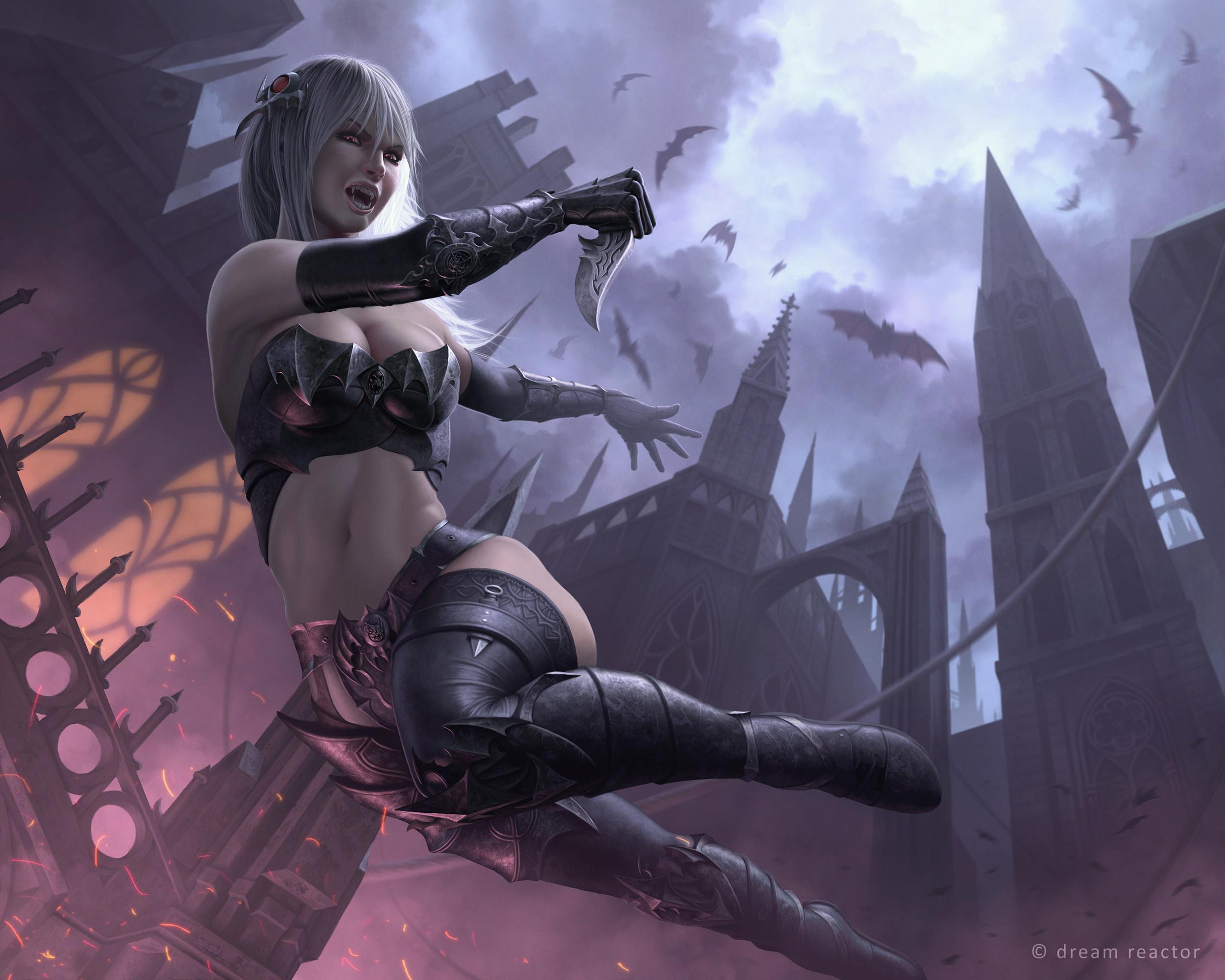 2500x2000 Anime Vampire Girl