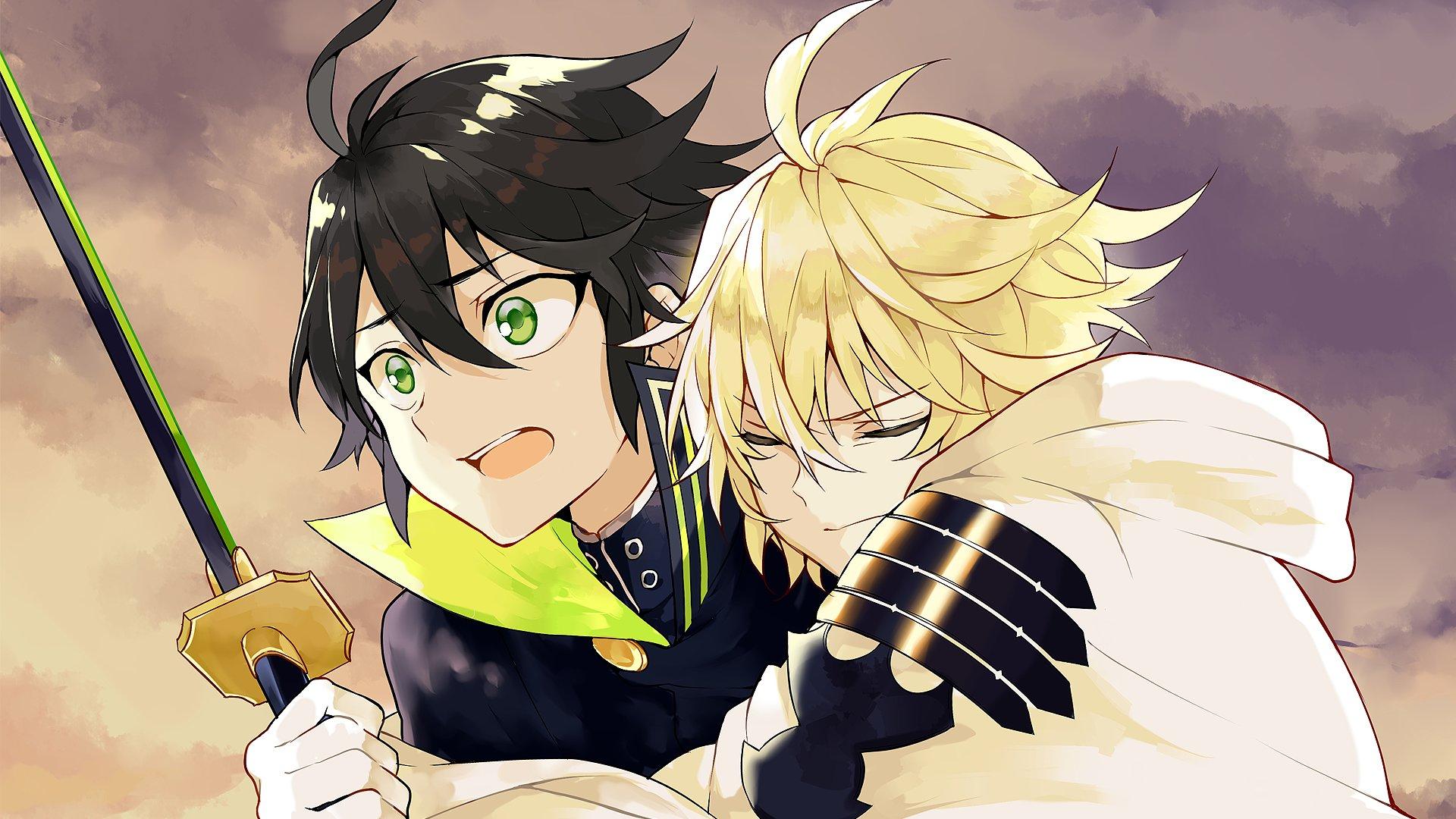 1920x1080 owari, No, Seraph, Series, Anime, Character, Vampire, Cute, Couple Wallpaper HD / Desktop and Mobile Background