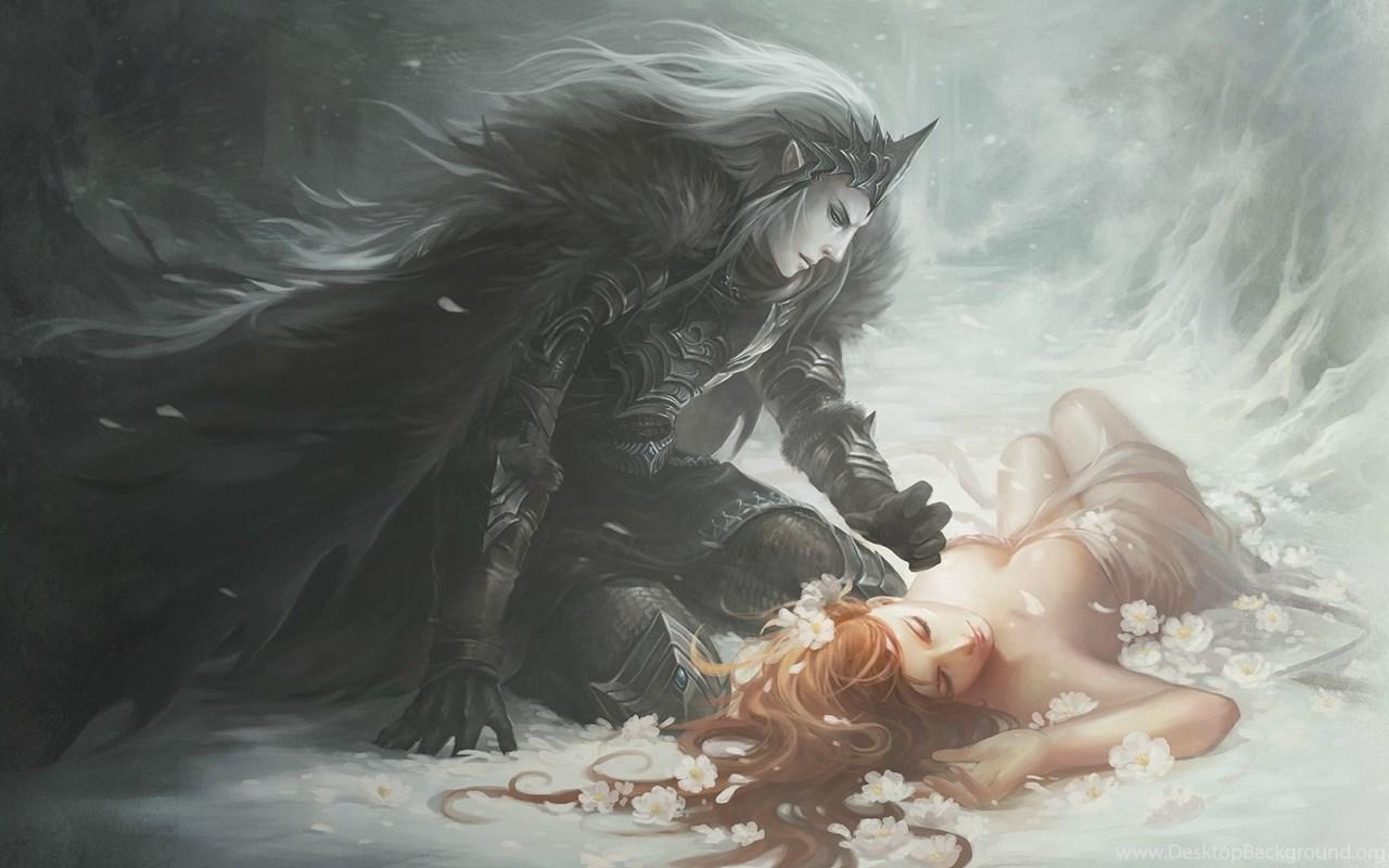 1280x800 Full HD Wallpaper Elf Vampire Girl Sleep Art, Desktop Background. Desktop Background