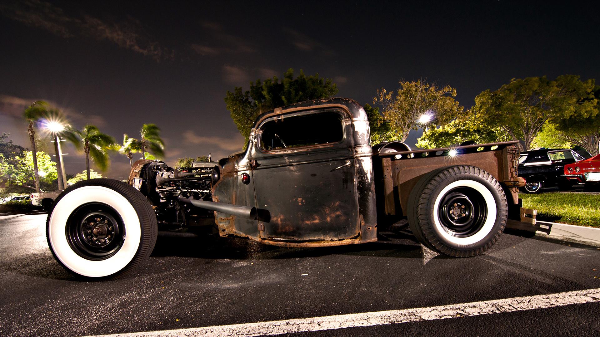 1920x1080 HD Wallpaper of a Stylish Rat Rod Vehicle