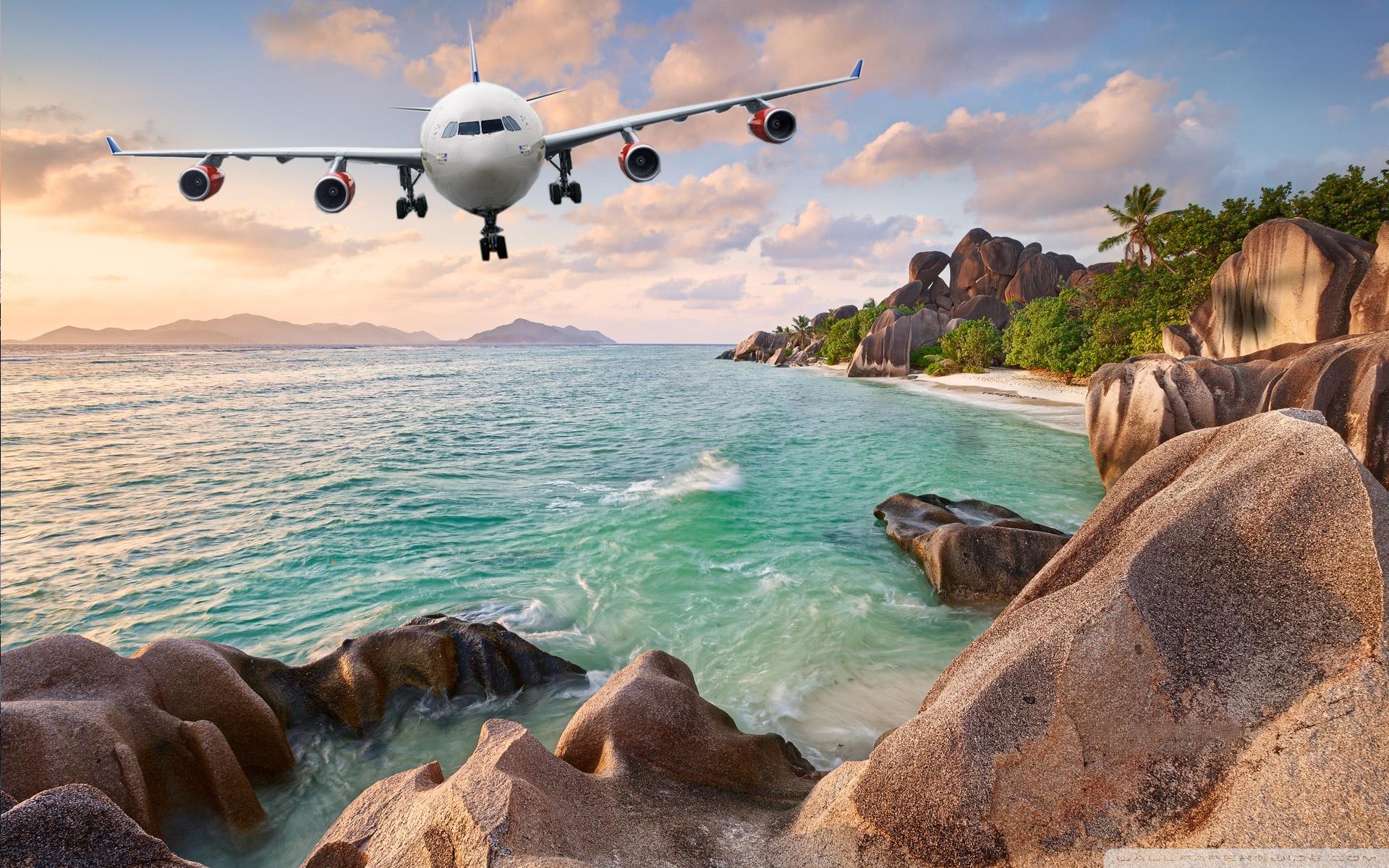 1920x1200 Island Plane Crash Ultra HD Desktop Background Wallpaper for : Widescreen & UltraWide Desktop & Laptop