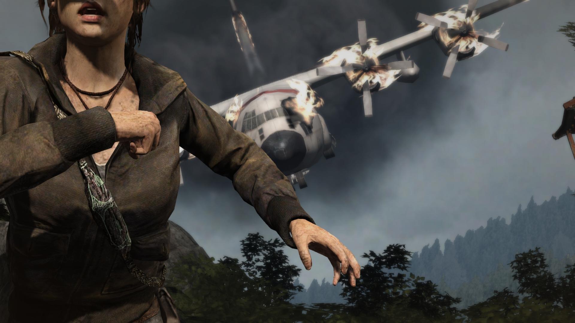 1920x1080 tomb, Raider, Lara, Croft, Plane, Crash Wallpaper HD / Desktop and Mobile Background