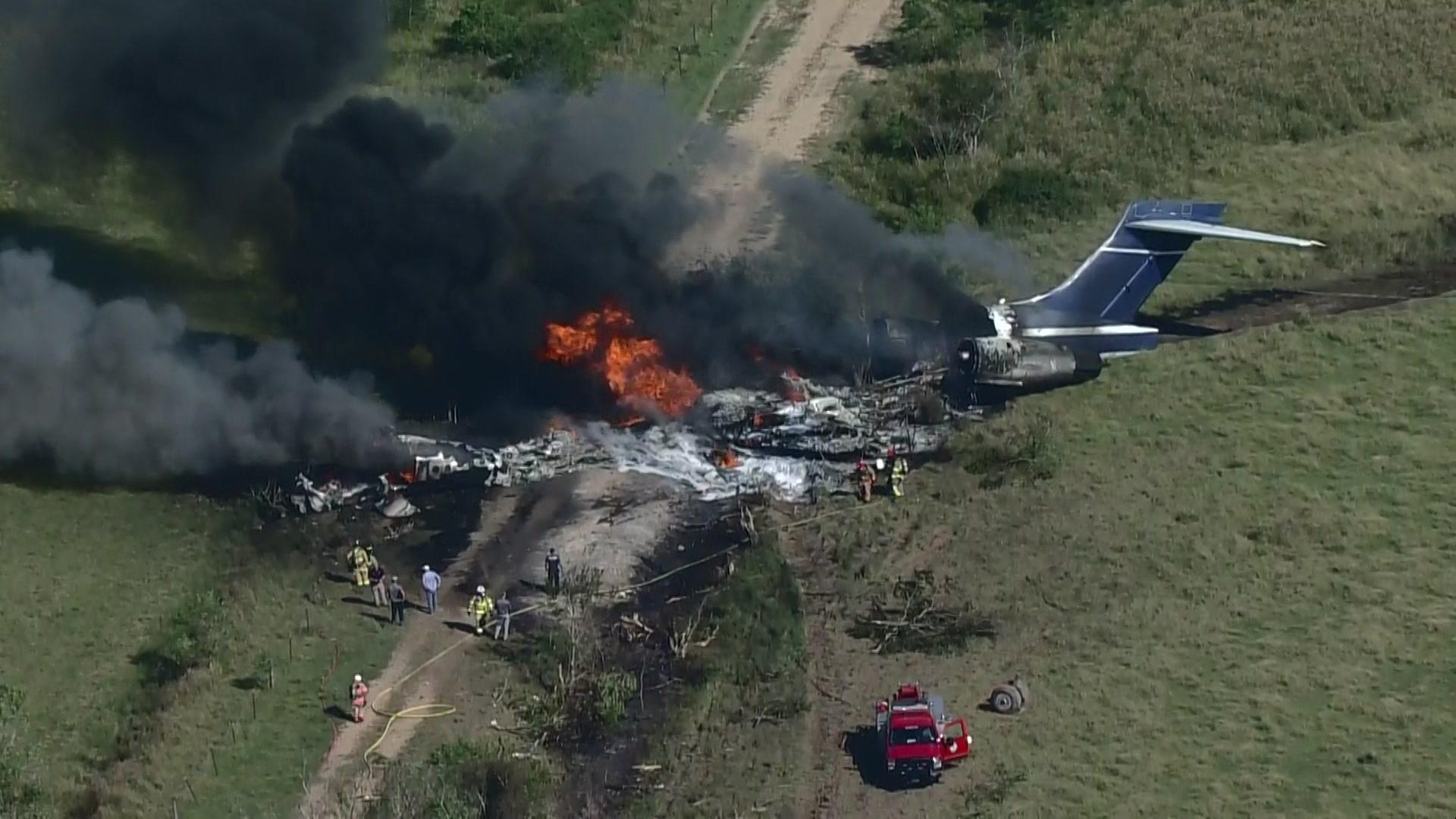 1920x1080 PHOTOS, VIDEO: Sky 2 aerials over Brookshire plane crash